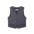 Striped Belted Blazer Vest
