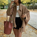 fall fashion trends Autumn and Winter New Loose Overcoat Coat Single-Breasted Mid-Length Top