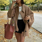 fall fashion trends Autumn and Winter New Loose Overcoat Coat Single-Breasted Mid-Length Top