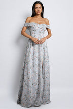 Elza One-Shoulder Floral Maxi Dress