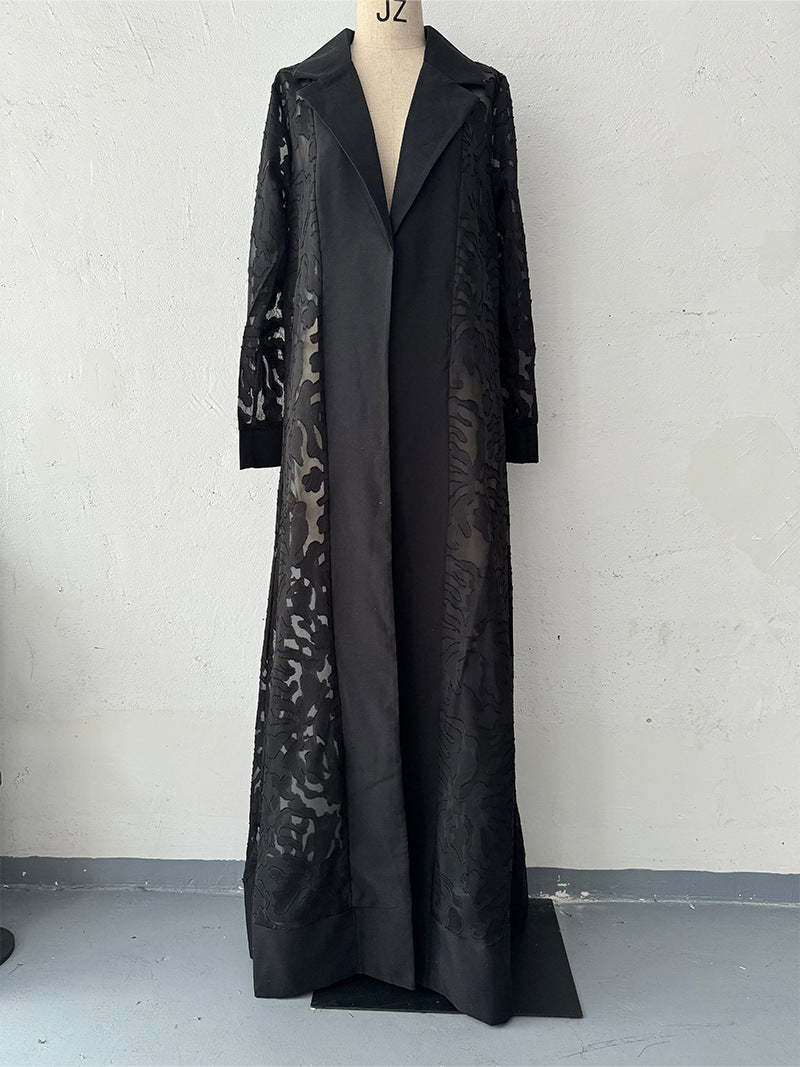 Hollow Out Casual Trench Coat