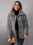 Plush Lamb Wool Trench Coat Jacket