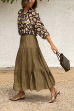 Unique Printed Lapel Button-down Loose Casual Shirt