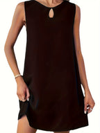 Liliana Statement Women's a Line Dress with Chic Keyhole Neckline Silhouette Collection