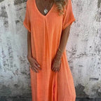 Inés Exclusive Loose V Neck Dress Premium Wardrobe Essential