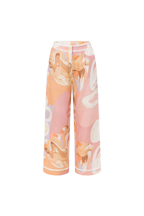 Sleeveless Vest & Pants Printed Set