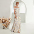 Printed Floral Engagement Party Dress