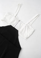 Monochrome Elegance Cutout Gown
