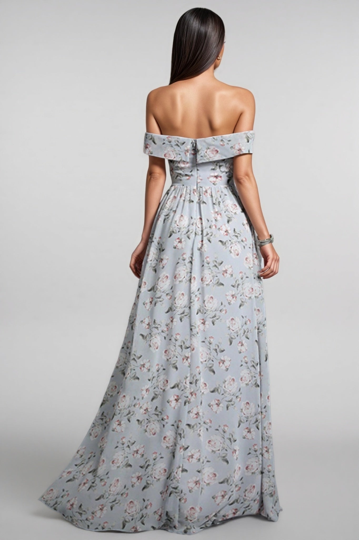 Elza One-Shoulder Floral Maxi Dress