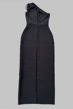 Evelda Sleeveless Rhinestone Floral Maxi Dress