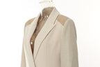 Color Contrast Patchwork Trench Coat