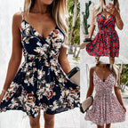 Marta Luxe Women's Floral Smocked a Line Dress Designer Edit