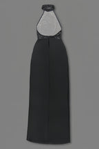 Beli Black Lace Slim Maxi Dress