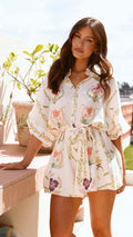 Chic Printed Sexy Playsuit
