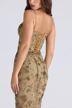 Stylish Sleeveless Halter-neck Slim-fit Backless Tie-up Elegant Maxi Dress