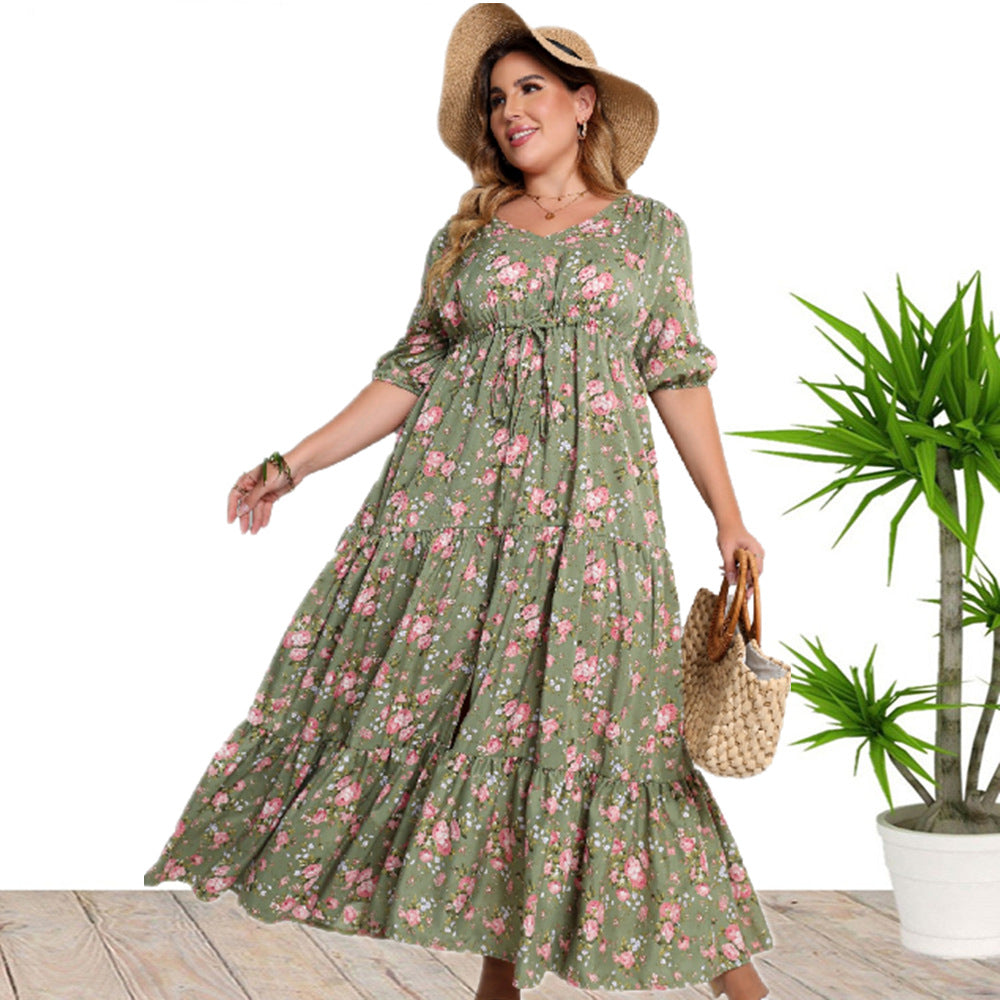 Casual Bohemian Print Loose Dress