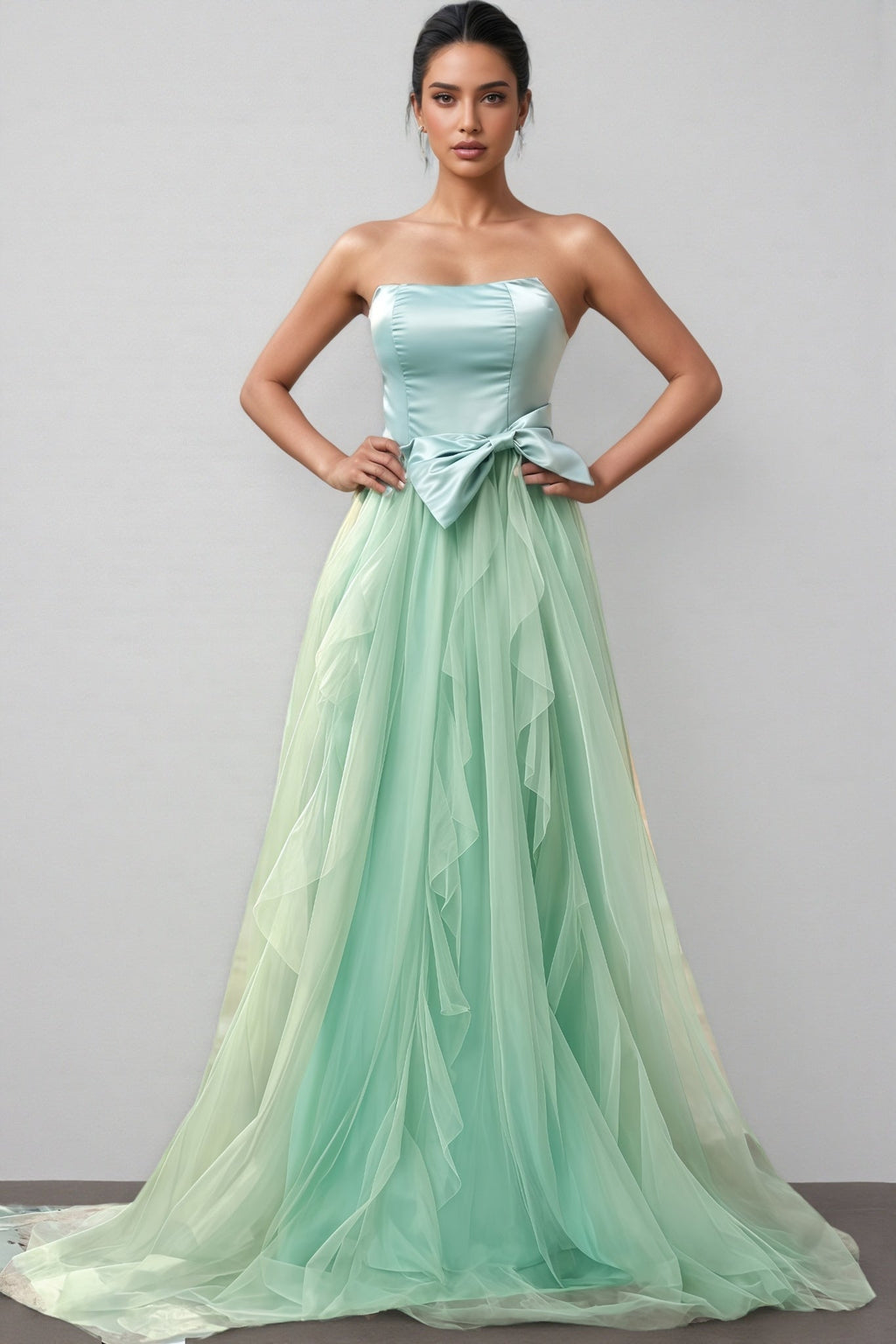 Atlasad Sleeveless Mesh Maxi Dress