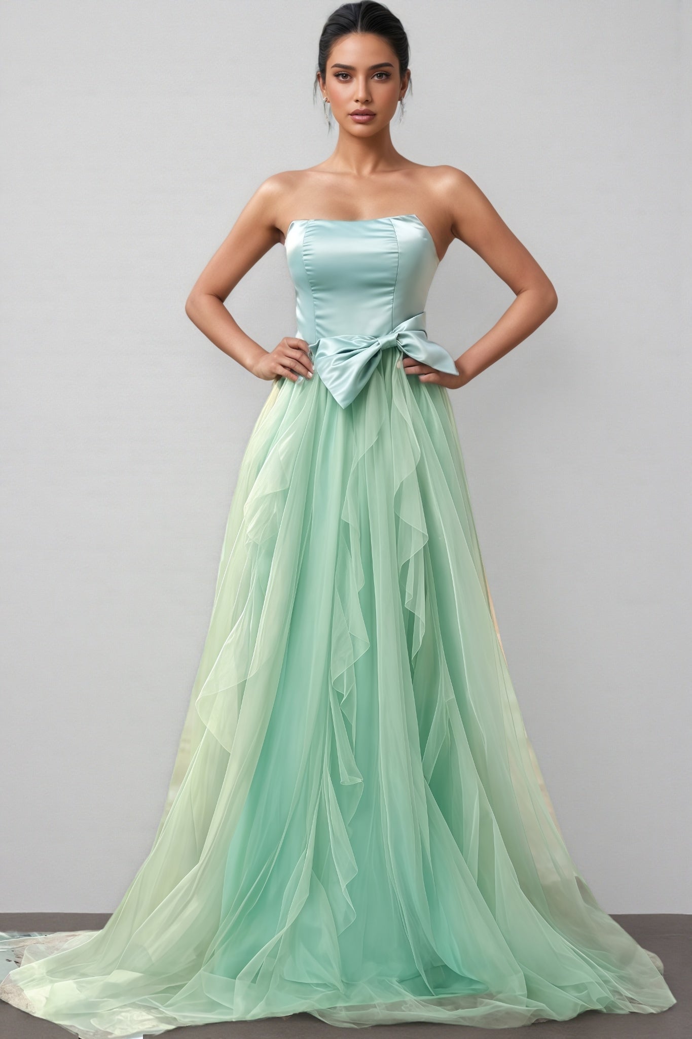 Atlasad Sleeveless Mesh Maxi Dress