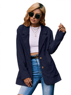 Corduroy Single-Breasted Blazer