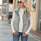 Bubble Velvet Long Sleeve Vest Jacket