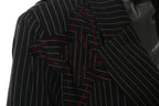 Striped Floral Long Blazer Coat