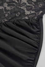 Beli Black Lace Slim Maxi Dress