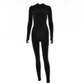 Sexy Tight Zip up Jumpsuit