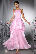 Reem Pink Ruffled Maxi Dress