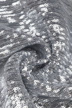 Soraya Silver Sequin 3D Floral Maxi Dress