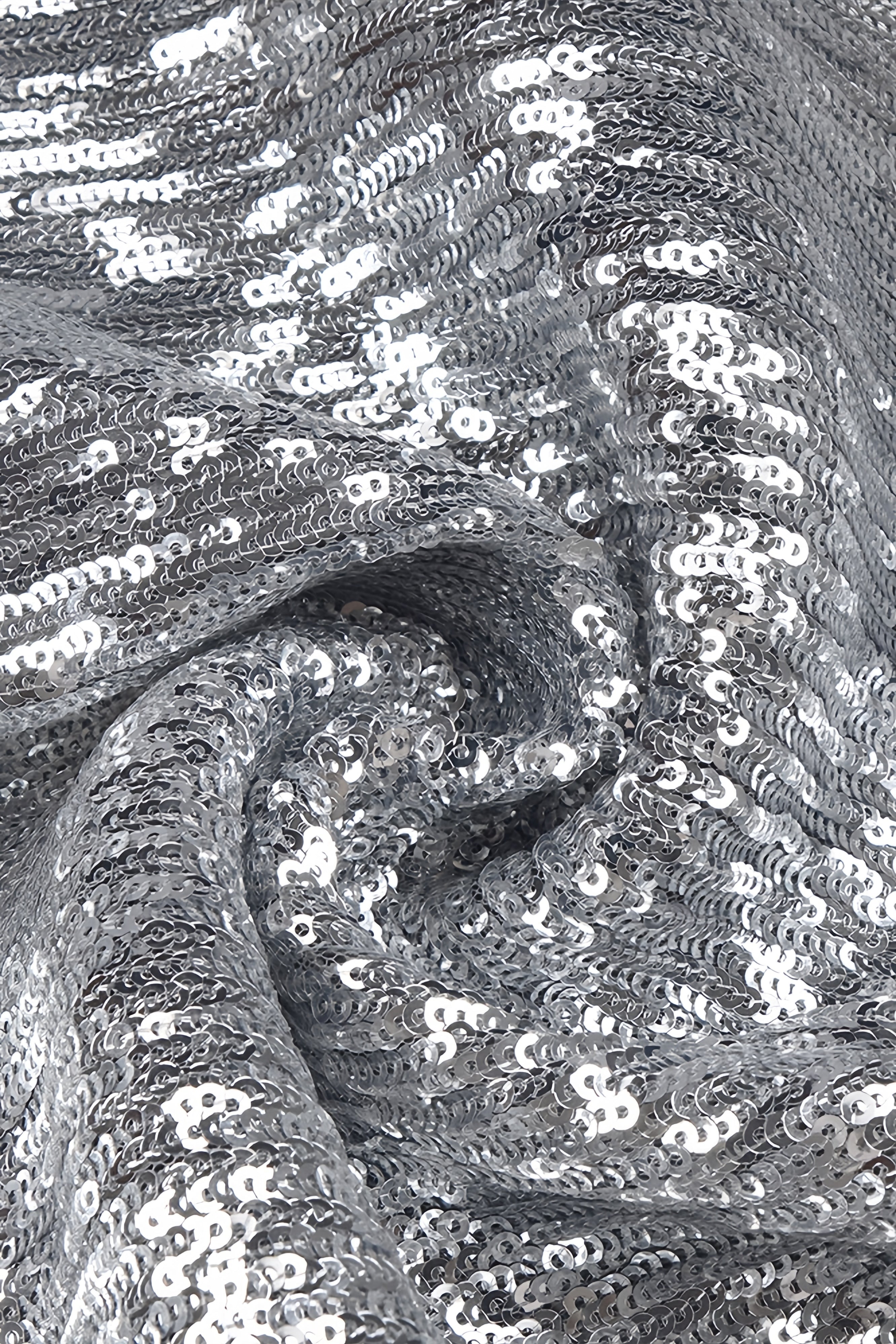 Soraya Silver Sequin 3D Floral Maxi Dress
