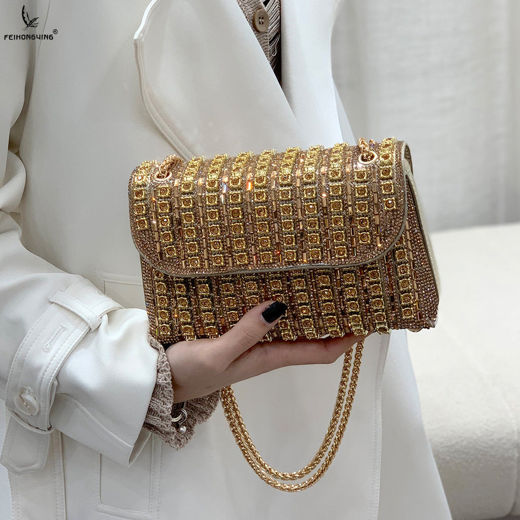 Chantal Clutch Bag with Diamond Detail