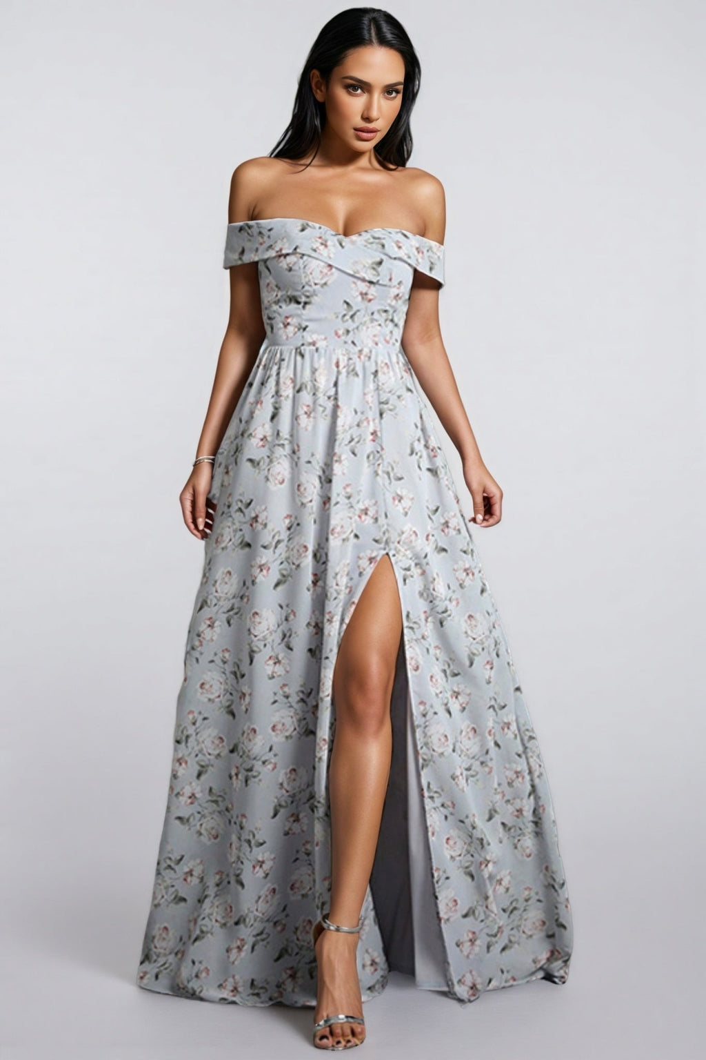 Desiree Floral Off Shoulder Maxi Dress