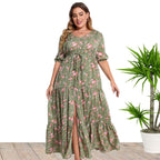 Casual Bohemian Print Loose Dress
