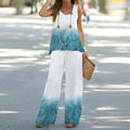Printed Sleeveless Top and Bottom Set