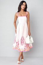 Nyssa Wave Skirt Halter Maxi Dress