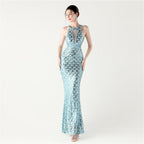Slim Fit Hip Sequined Evening Dress
