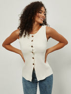 Knitted Slim Vest Jacket