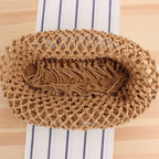 Solid Color Net Hand-Woven Bag Handmade Shoulder Bag