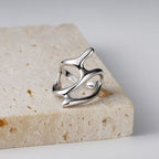 Hollow Geometric Irregular Open Knuckle Ring