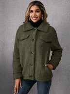 Plush Lamb Wool Trench Coat Jacket
