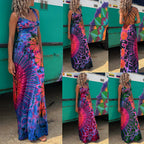 Summer Sexy Open Back Tie Dye Dress