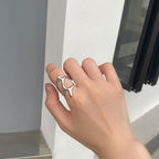 Hollow Geometric Irregular Open Knuckle Ring