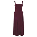 Square Collar Formal Ankle Length Dress