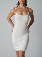 Ribbed Spaghetti Strap Stretch Bodycon Mini Dress