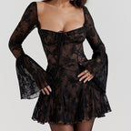 Arabella Lace Maxi Dress with Bell Sleeves