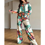 High Waist Wide Leg Pants Set
