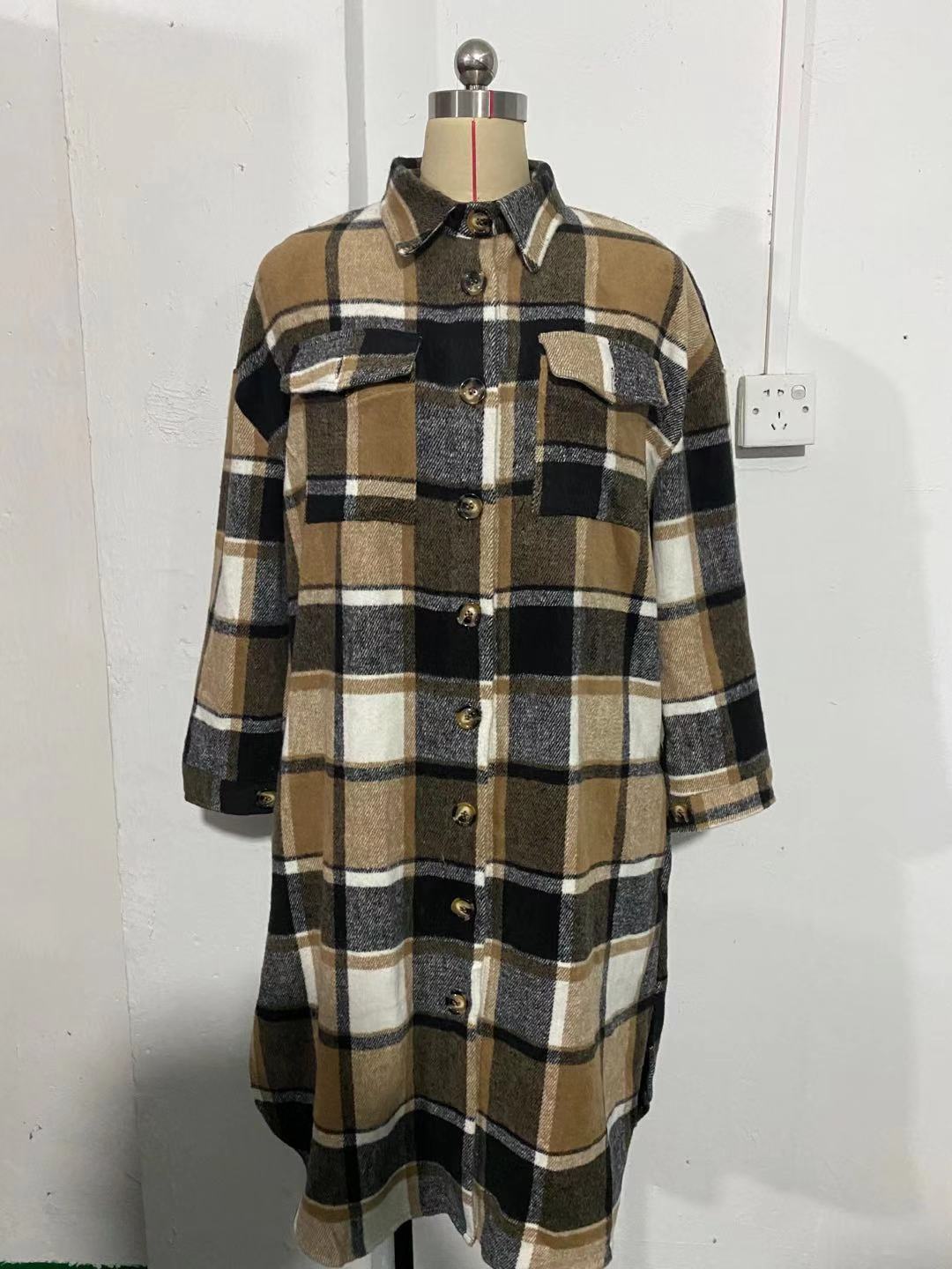 Plaid Long Coat