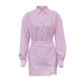 Manuela Aesthetic Women's Blouse Dress with Asymmetric Hem and Long Sleeves Everyday Luxe Edit
