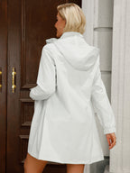 Solid Color Long Sleeve Windbreaker Coat