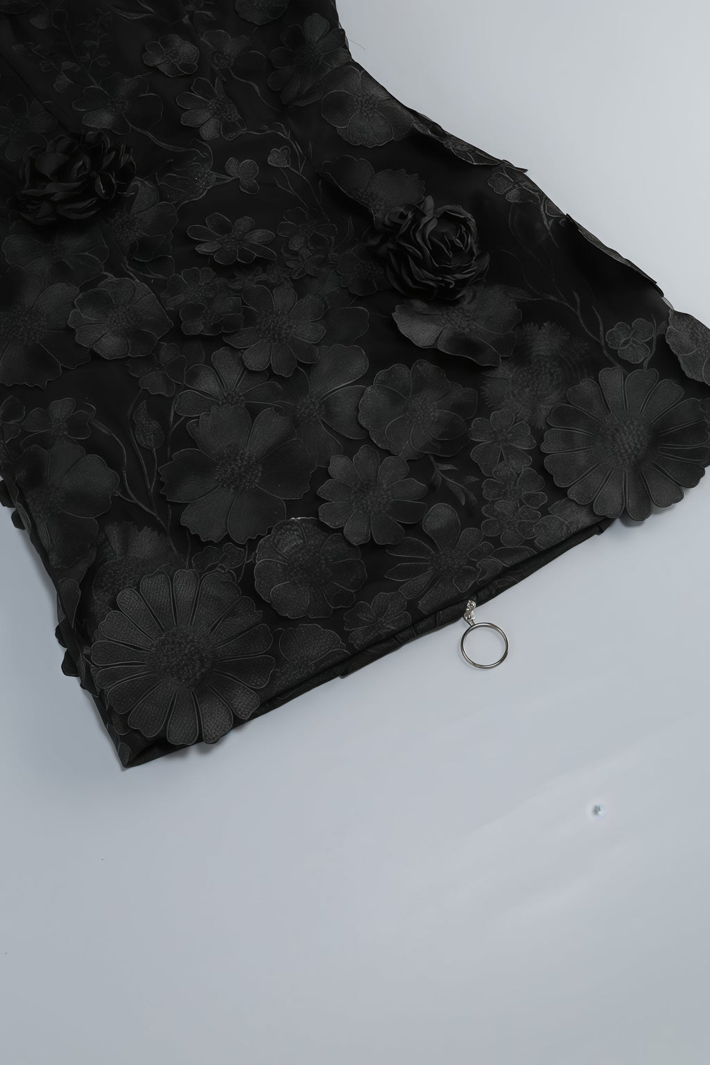 Ezrans Strapless 3D Flower Mini Dress